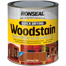 Ronseal Quick Dry Satin Woodstain - Smoked Walnut, 750ml