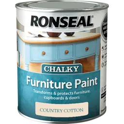 Ronseal Chalky Furniture Paint - Country Cotton, 750ml