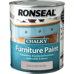 Ronseal Chalky Furniture Paint - English Rose, 750ml