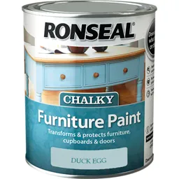 Ronseal Chalky Furniture Paint - Duck Egg, 750ml