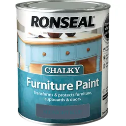 Ronseal Chalky Furniture Paint - Midnight Blue, 750ml