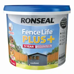 Ronseal Fence life plus Cornflower Matt Fence & shed Treatment 9L