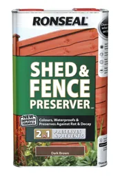 Ronseal Dark brown Fence & shed Preserver 5L