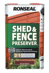 Ronseal Autumn brown Fence & shed Preserver 5L