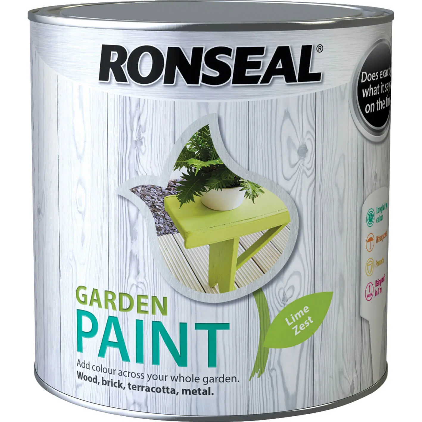Ronseal General Purpose Garden Paint - Lime Zest, 2.5l