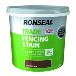Ronseal Trade Fencing Stain 5ltr Medium Oak