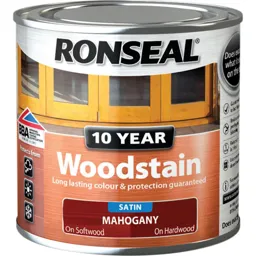 Ronseal 10 Year Wood Stain - Mahogany, 250ml