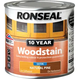 Ronseal 10 Year Wood Stain - Natural Pine, 250ml