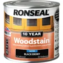Ronseal 10 Year Wood Stain - Ebony, 250ml