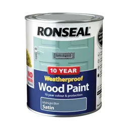 Ronseal Midnight blue Satin Wood paint, 750ml