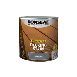 Ronseal Quick-drying Rocky grey Matt Decking Wood stain, 2.5L