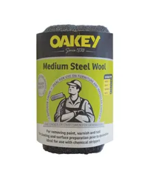 Oakey Medium Steel Wool 200g   Grey