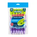 Minky Sure Grip Green, purple, blue & pink Clothes pegs, Pack of 24