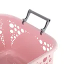 Minky stackable Pink 40L Laundry basket (H)28cm (W)61cm (D)50cm