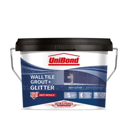 UniBond UltraForce Ready mixed Navy glitter Wall tile Grout, 3.2kg Tub