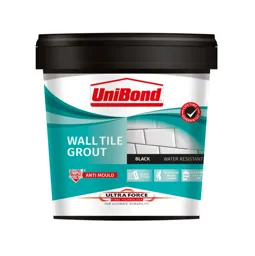 UniBond UltraForce Ready mixed Black Wall tile Grout, 1.38kg Tub