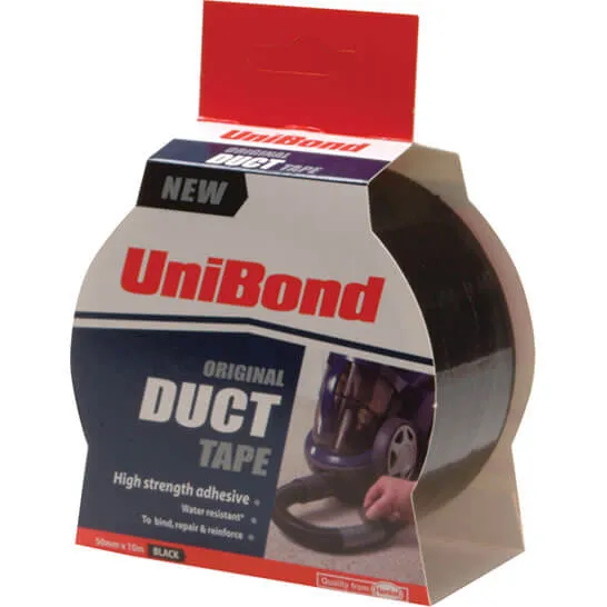 Unibond Duct Tape - Black, 50mm, 25m