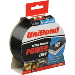 Unibond Extra Strong Power Tape - Black, 50mm, 25m