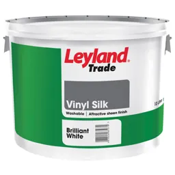 Leyland Trade Tradesman Trade White Vinyl silk Emulsion paint, 10L