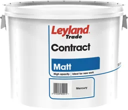 Leyland Trade Contract Mercury Matt Emulsion paint, 10L