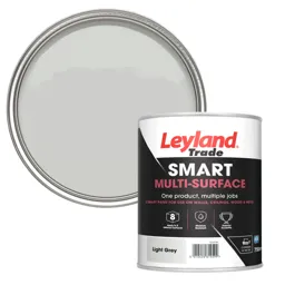 Leyland Trade Smart Light grey Mid sheen Multi-surface paint, 750ml