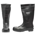 Draper Safety Wellington Boots - Black, Size 11
