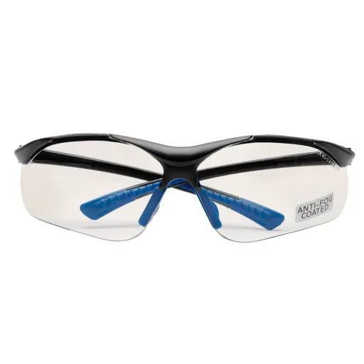 Draper Anti Fog Safety Glasses - Black, Clear
