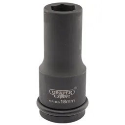 Draper Expert 3/4" Drive Deep Hexagon Impact Socket Metric - 3/4", 18mm