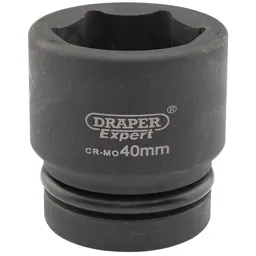 Draper Expert 1" Drive Hexagon Impact Socket Metric - 1", 40mm