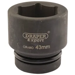 Draper Expert 1" Drive Hexagon Impact Socket Metric - 1", 43mm
