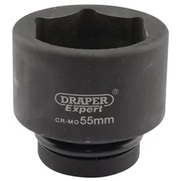 Draper Expert 1" Drive Hexagon Impact Socket Metric - 1", 55mm