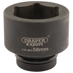 Draper Expert 1" Drive Hexagon Impact Socket Metric - 1", 58mm