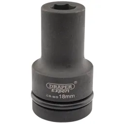 Draper Expert 1" Drive Deep Hexagon Impact Socket Metric - 1", 18mm