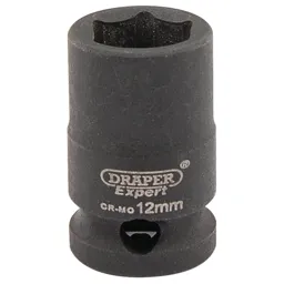 Draper Expert 3/8" Drive Hi-Torq Hexagon Impact Socket Metric - 3/8", 12mm