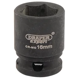Draper Expert 3/8" Drive Hi-Torq Hexagon Impact Socket Metric - 3/8", 16mm