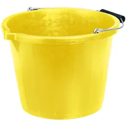 Draper Polyethylene Bucket - 14.8l, Yellow