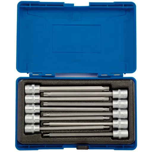 Draper 10 Piece 3/8" Drive Torx Socket Bit Set - 3/8", 150mm