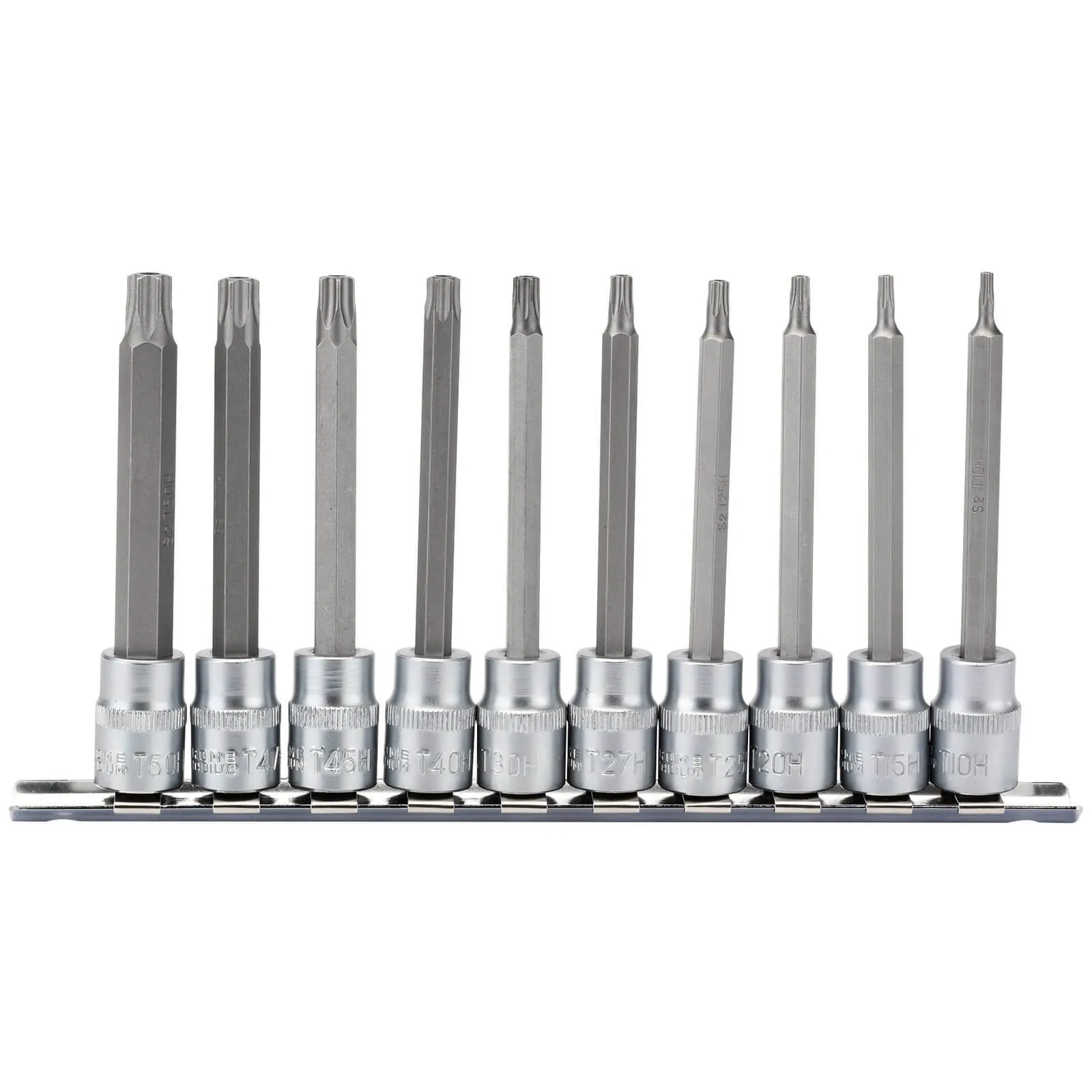 Draper 10 Piece 3/8" Drive TX-Star Socket Bit Set - 3/8", 100mm