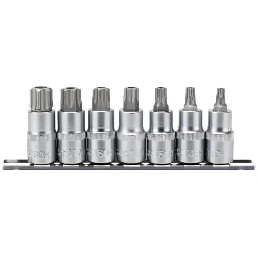 Draper 10 Piece 1/2" Drive Security TX-Star Socket Bit Set - 1/2", 55mm