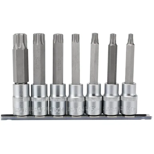 Draper 10 Piece 1/2" Drive Security TX-Star Socket Bit Set - 1/2", 100mm