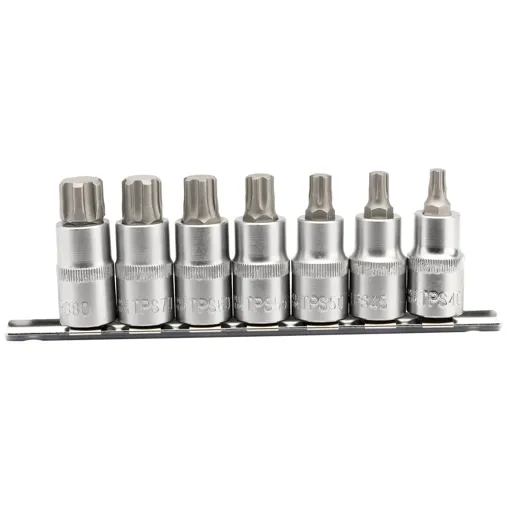 Draper 7 Piece 1/2" Drive TX-Star Plus Socket Bit Set - 1/2", 50mm