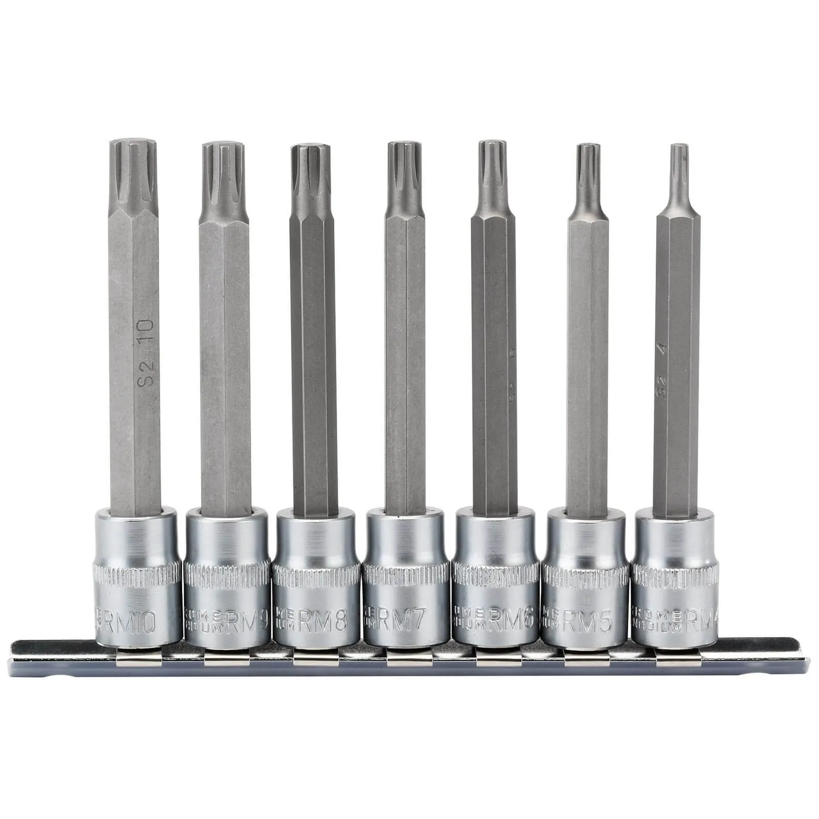 Draper 7 Piece 3/8" Drive Ribe Socket Bit Set - 3/8", 100mm