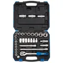 Draper 33 Piece 1/2" Drive Hex Socket Set Metric and Imperial - 1/2"