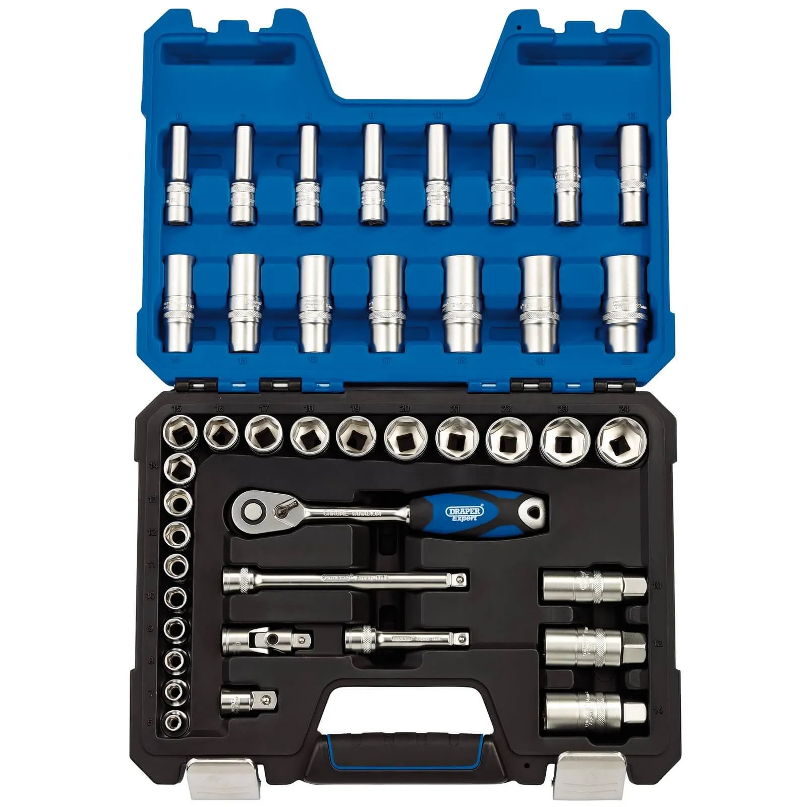 Draper Expert 42 Piece 3/8" Drive Hex Socket Set Metric - 3/8"