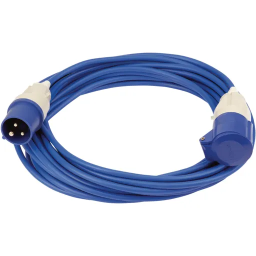 Draper Extension Trailing Lead 16 amp 2.5mm Blue Cable 240v - 14m