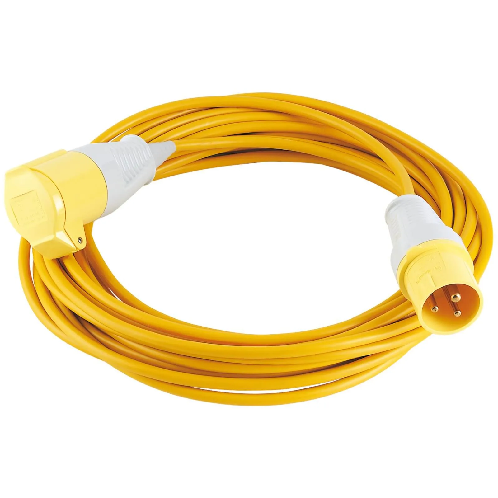 Draper Extension Trailing Lead 16 amp Yellow Cable 110v - 14m