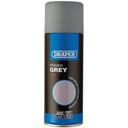 Draper Primer Spray Paint - Grey, 400ml