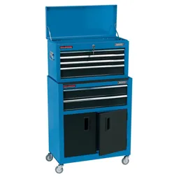 Draper 6 Drawer Roller Cabinet and Tool Chest Combination - Blue