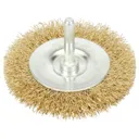 Draper Brassed Wire Wheel Brush - 100mm, 6mm Shank