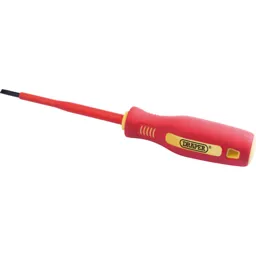 Draper VDE Insulated Parallel Slotted Screwdriver - 4mm, 100mm